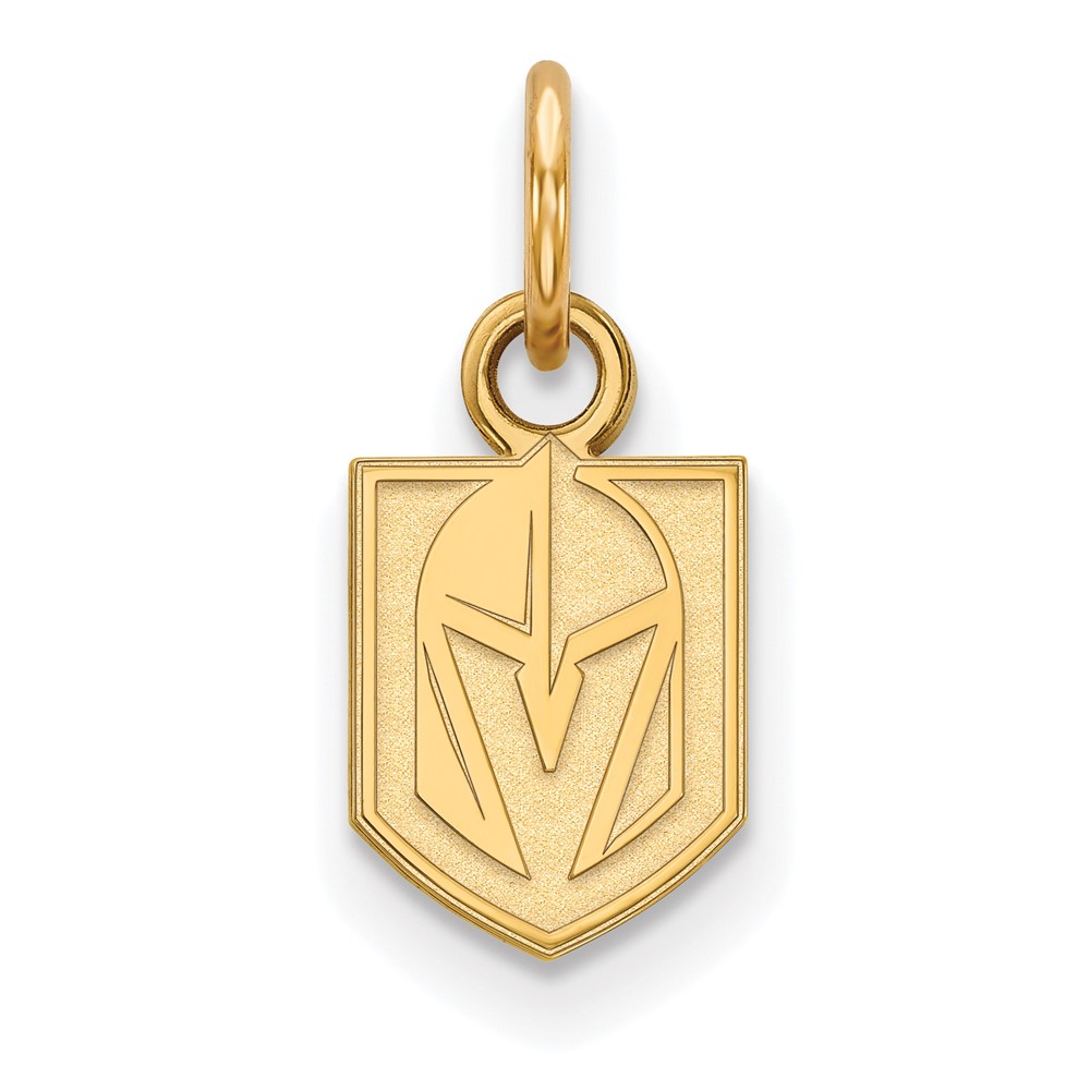 SS 14k Yellow Gold Plated NHL Vegas Golden Knights (Tiny) Charm