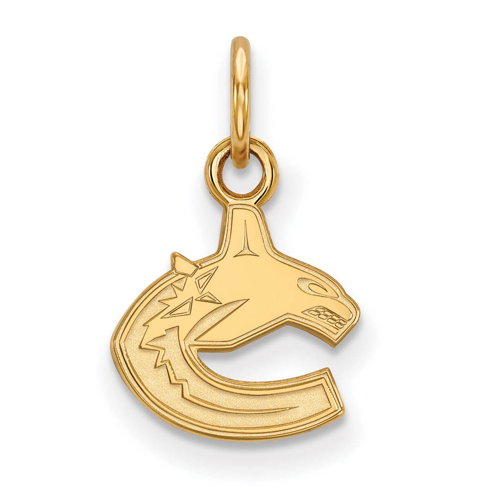 SS 14k Yellow Gold Plated NHL Vancouver Canucks (Tiny) Charm
