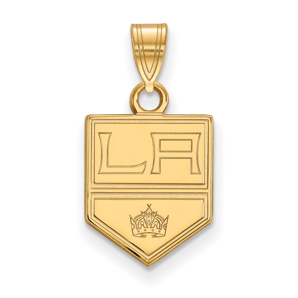 SS 14k Yellow Gold Plated NHL Los Angeles Kings Pendant