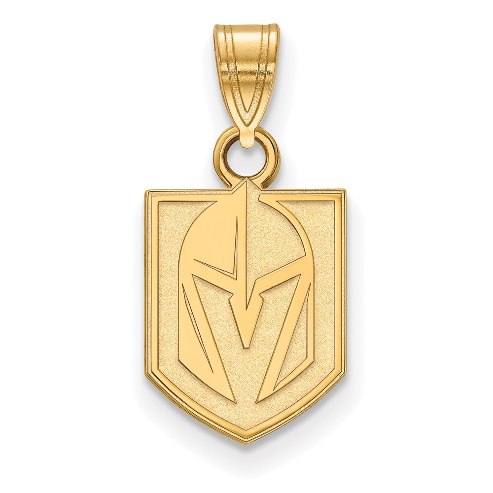 SS 14k Yellow Gold Plated NHL Vegas Golden Knights Pendant