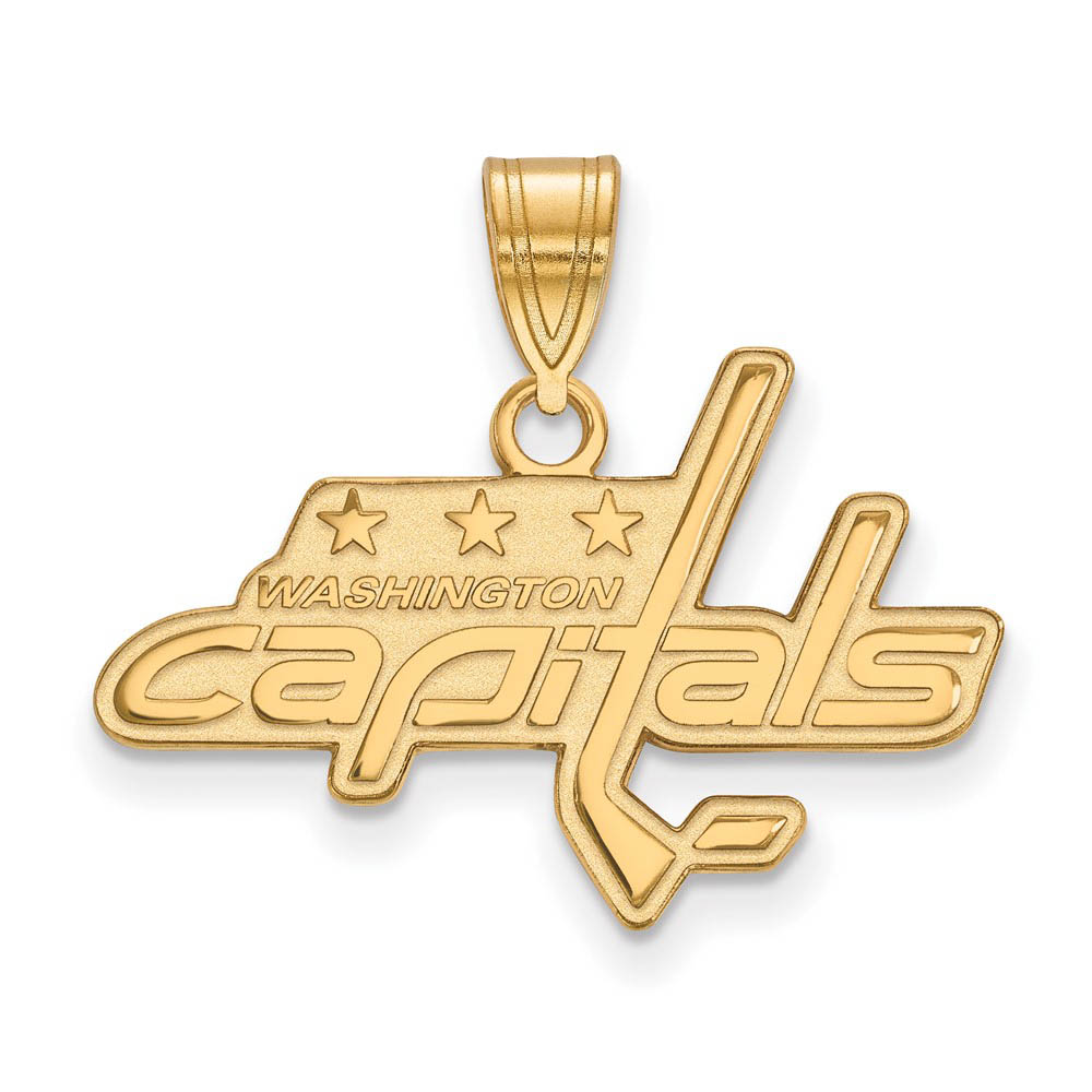 SS 14k Yellow Gold Plated NHL Washington Capitals Pendant