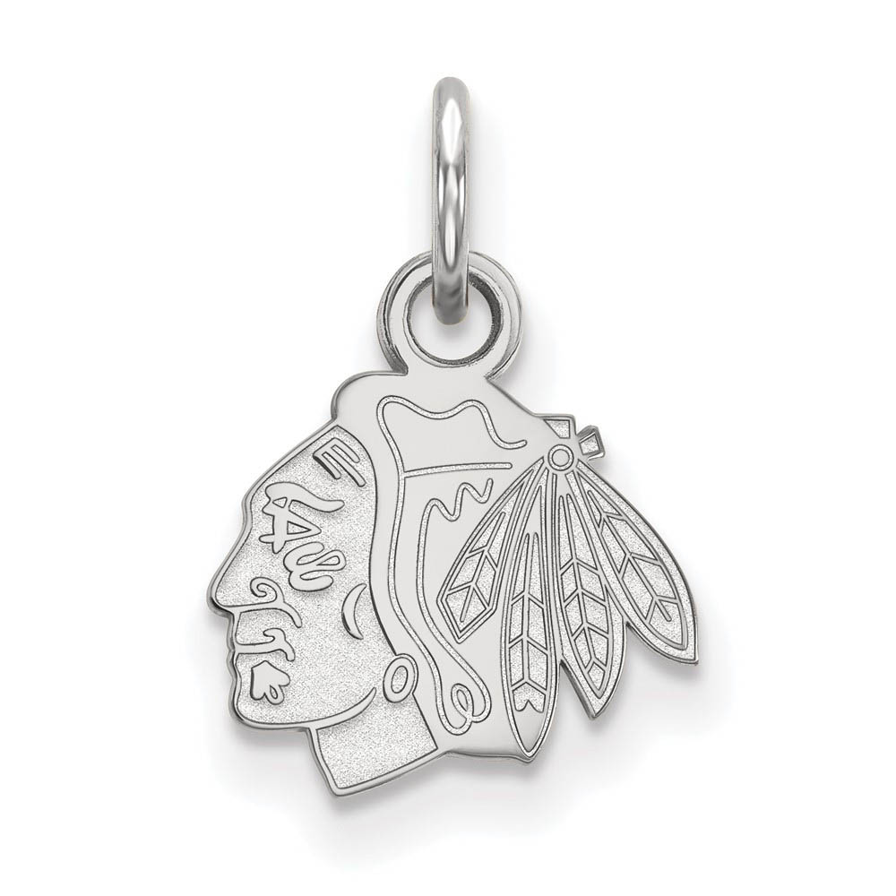 Sterling Silver NHL Chicago Blackhawks (Tiny) Charm or Pendant