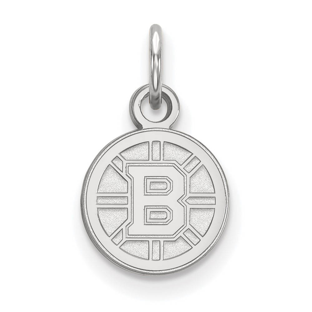 Sterling Silver NHL Boston Bruins (Tiny) Disc Charm or Pendant