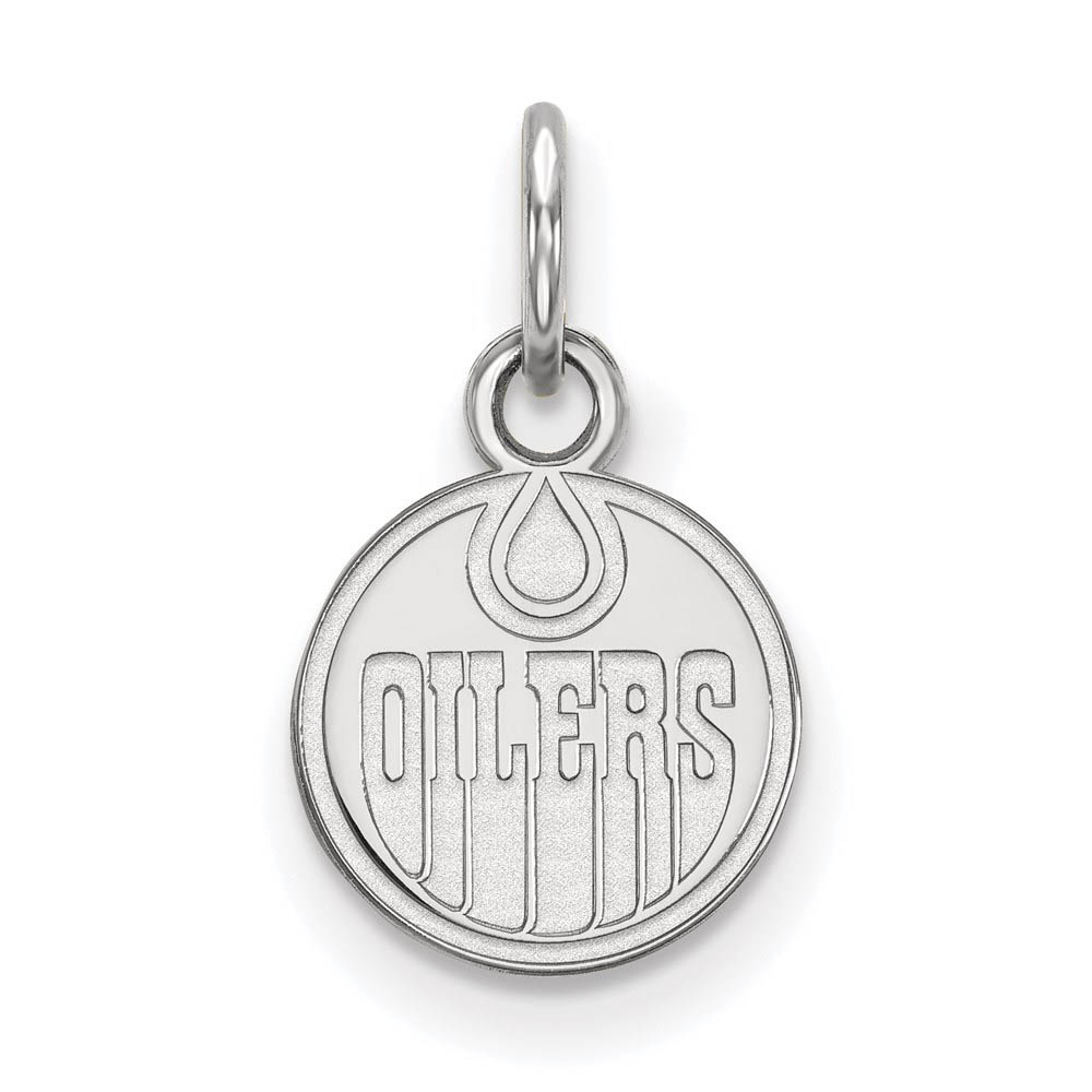 Sterling Silver NHL Edmonton Oilers (Tiny) Disc Charm or Pendant