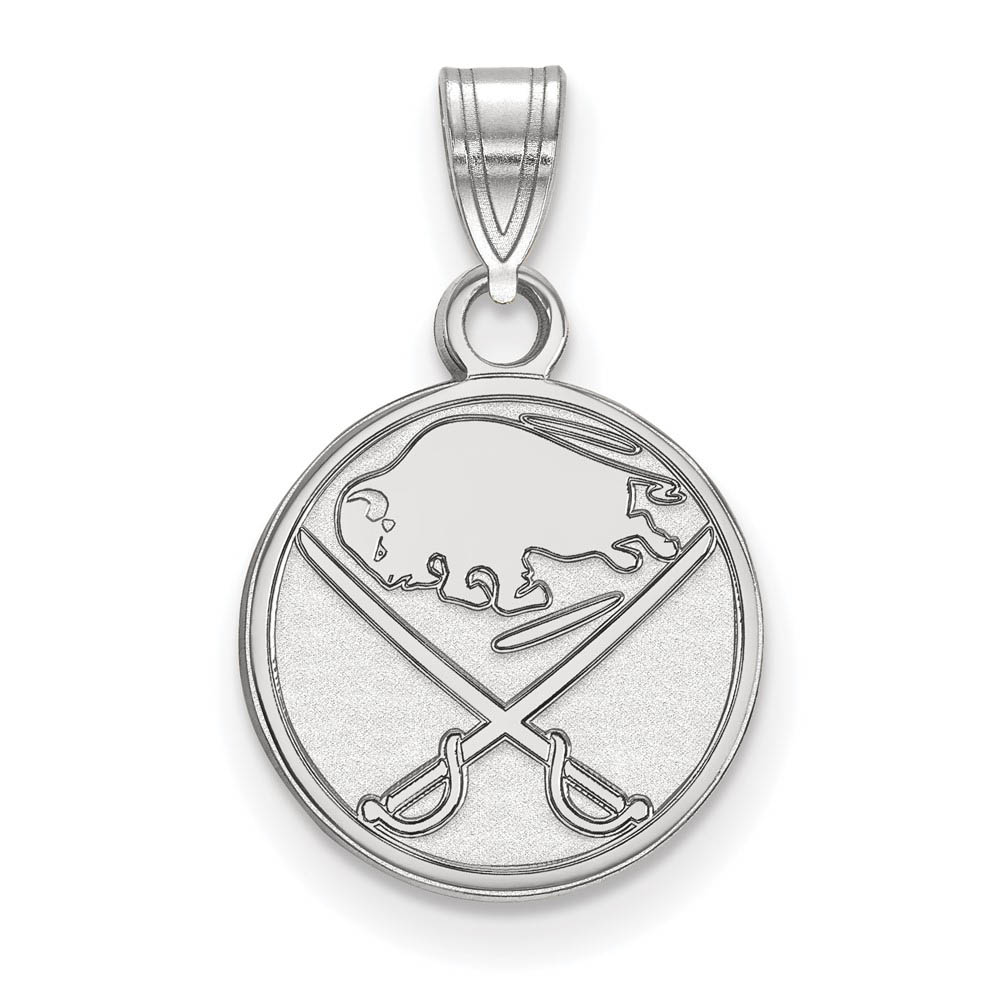 Sterling Silver NHL Buffalo Sabres Disc Pendant