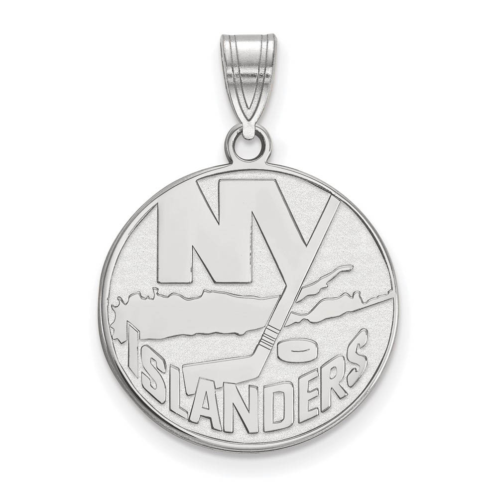 Sterling Silver NHL New York Islanders LG Disc Pendant
