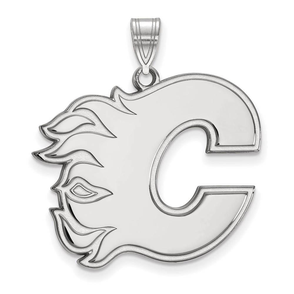 Sterling Silver NHL Calgary Flames Pendant