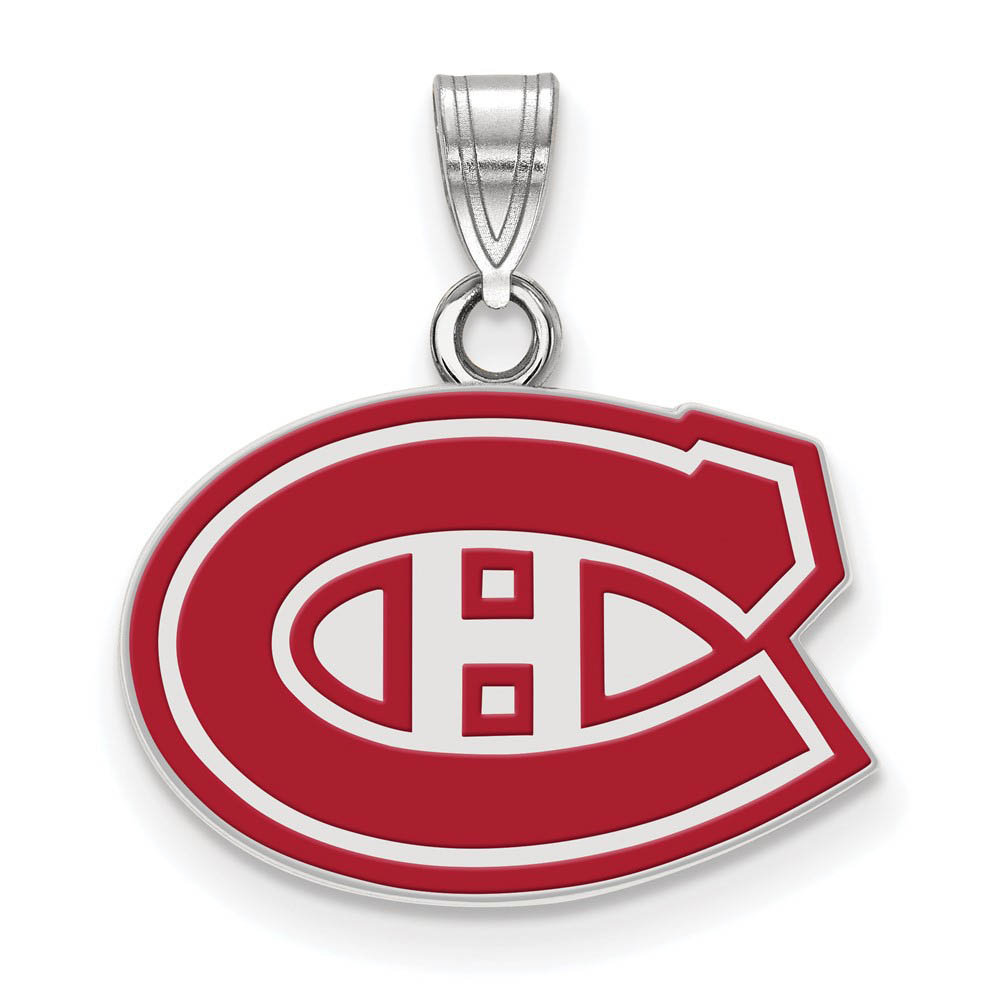 Sterling Silver NHL Montreal Canadiens SM Enamel Pendant