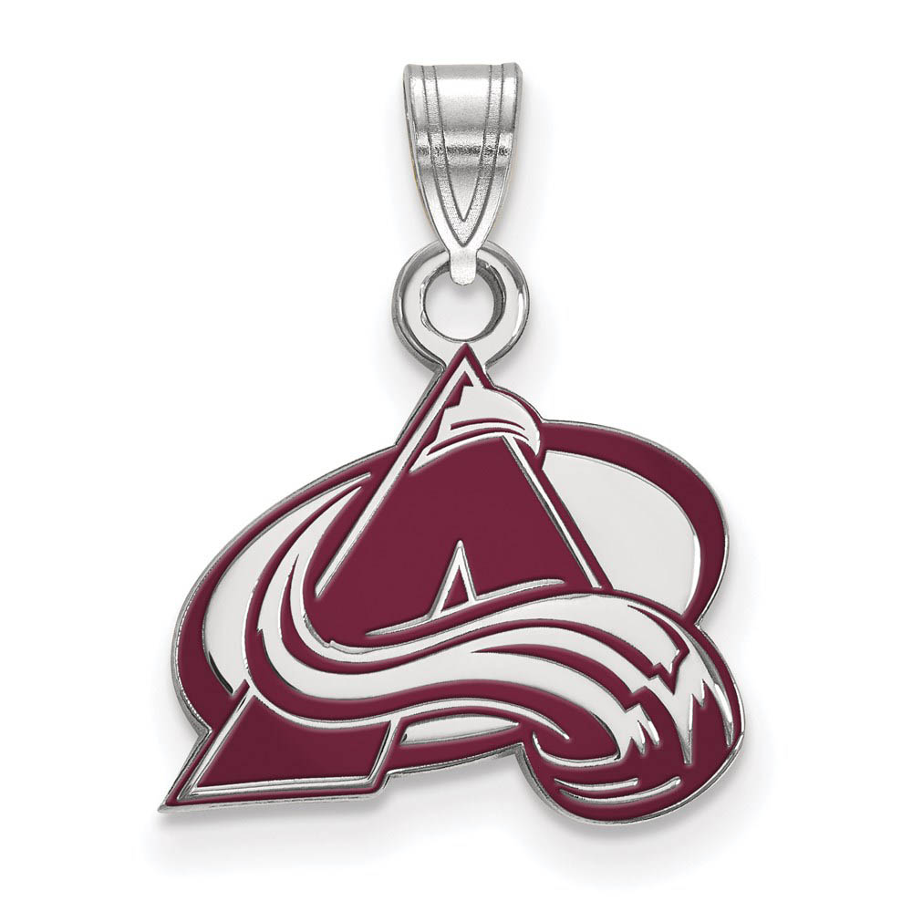 Sterling Silver NHL Colorado Avalanche SM Enamel Pendant