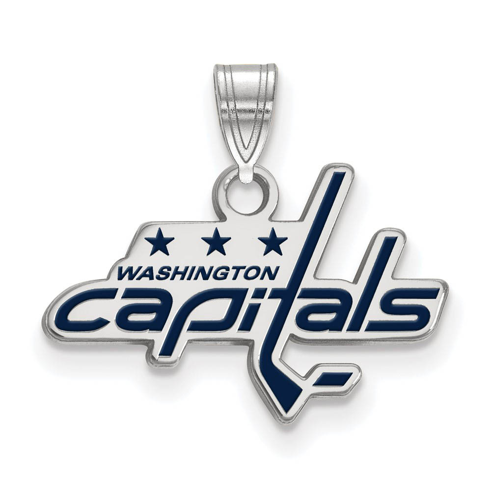 Sterling Silver NHL Washington Capitals SM Enamel Pendant