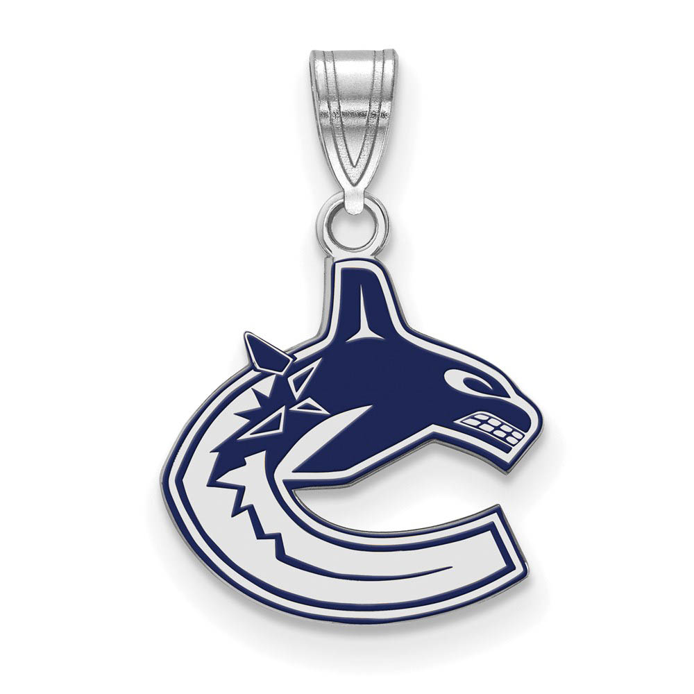 Sterling Silver NHL Vancouver Canucks SM Enamel Pendant