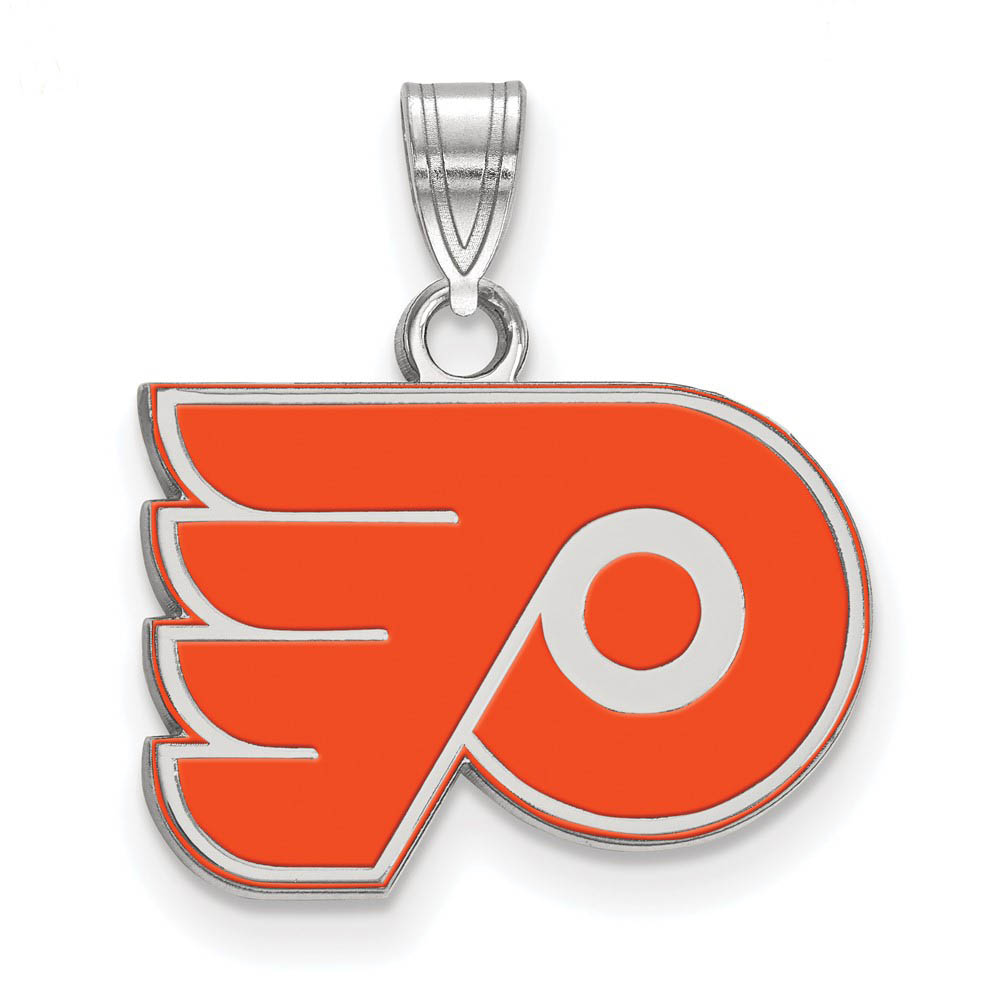 Sterling Silver NHL Philadelphia Flyers SM Enamel Pendant