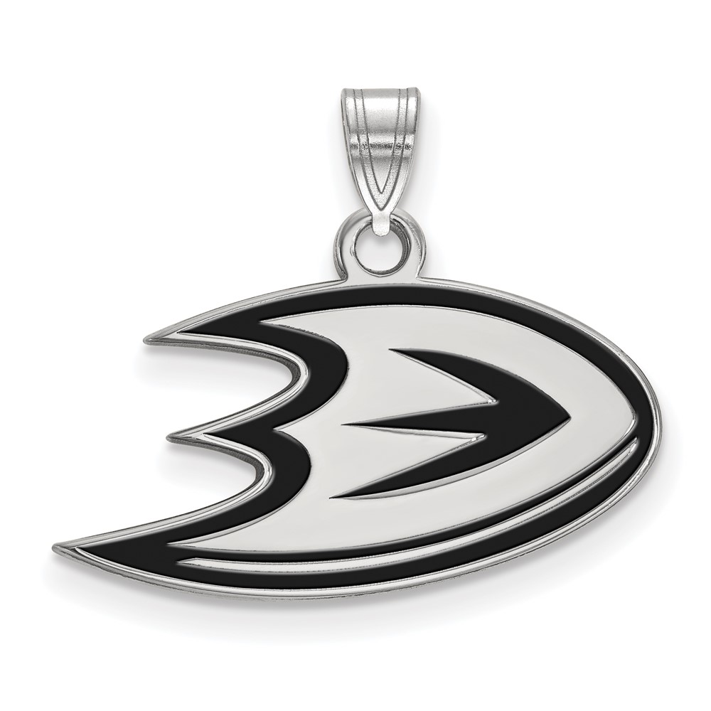 Sterling Silver NHL Anaheim Ducks SM Enamel Pendant
