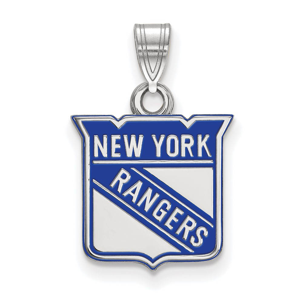 Sterling Silver NHL New York Rangers SM Enamel Pendant