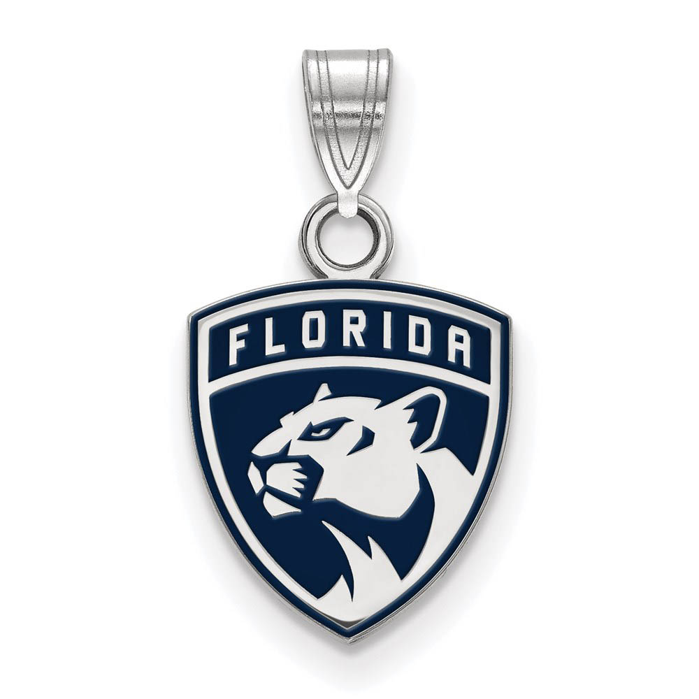 Sterling Silver NHL Florida Panthers SM Enamel Pendant