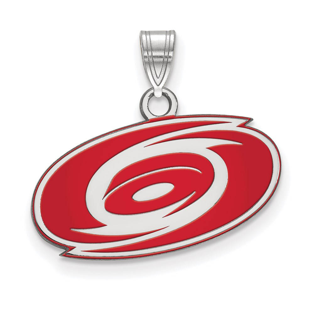 Sterling Silver NHL Carolina Hurricanes SM Enamel Pendant