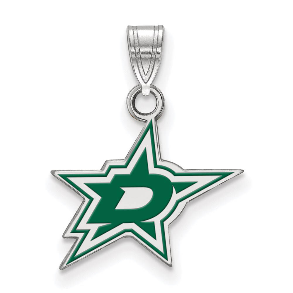 Sterling Silver NHL Dallas Stars SM Enamel Pendant