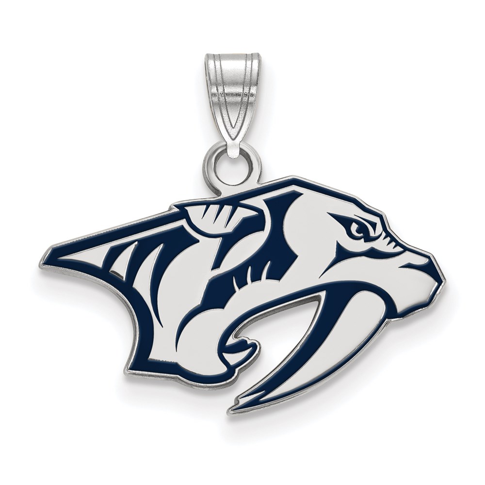 Sterling Silver NHL Nashville Predators SM Enamel Pendant