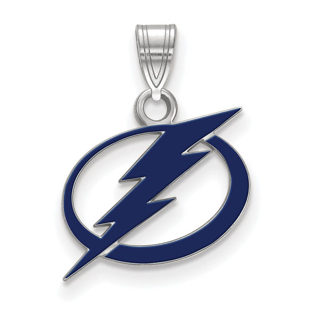 Sterling Silver NHL Tampa Bay Lightning SM Enamel Pendant