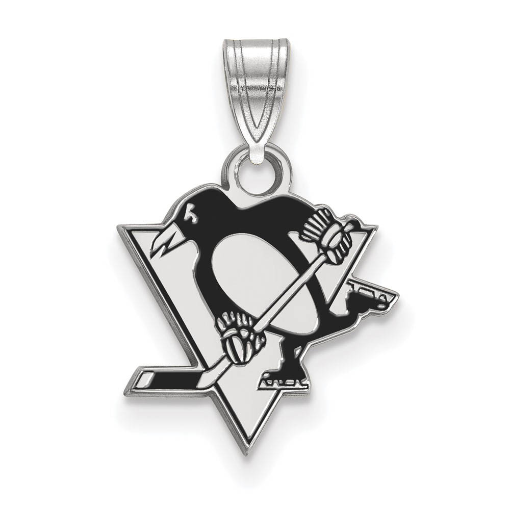 Sterling Silver NHL Pittsburgh Penguins SM Enamel Pendant