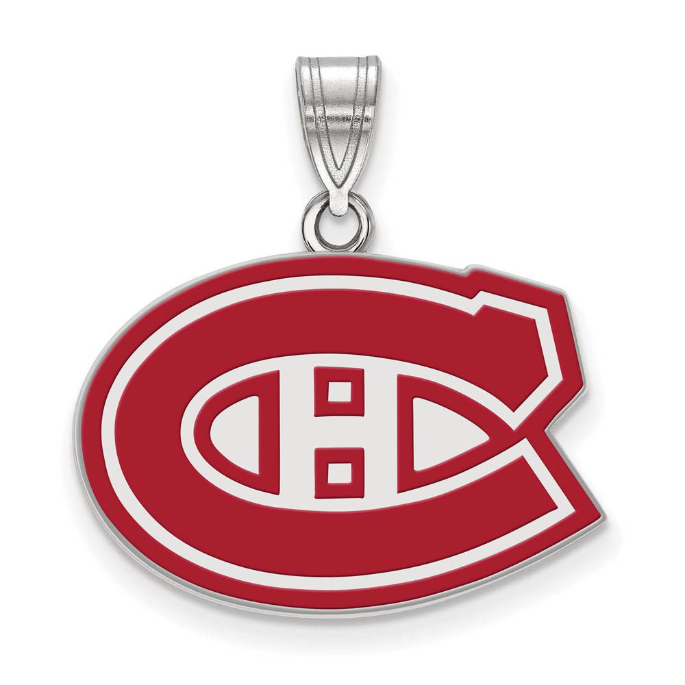 Sterling Silver NHL Montreal Canadiens MD Enamel Pendant
