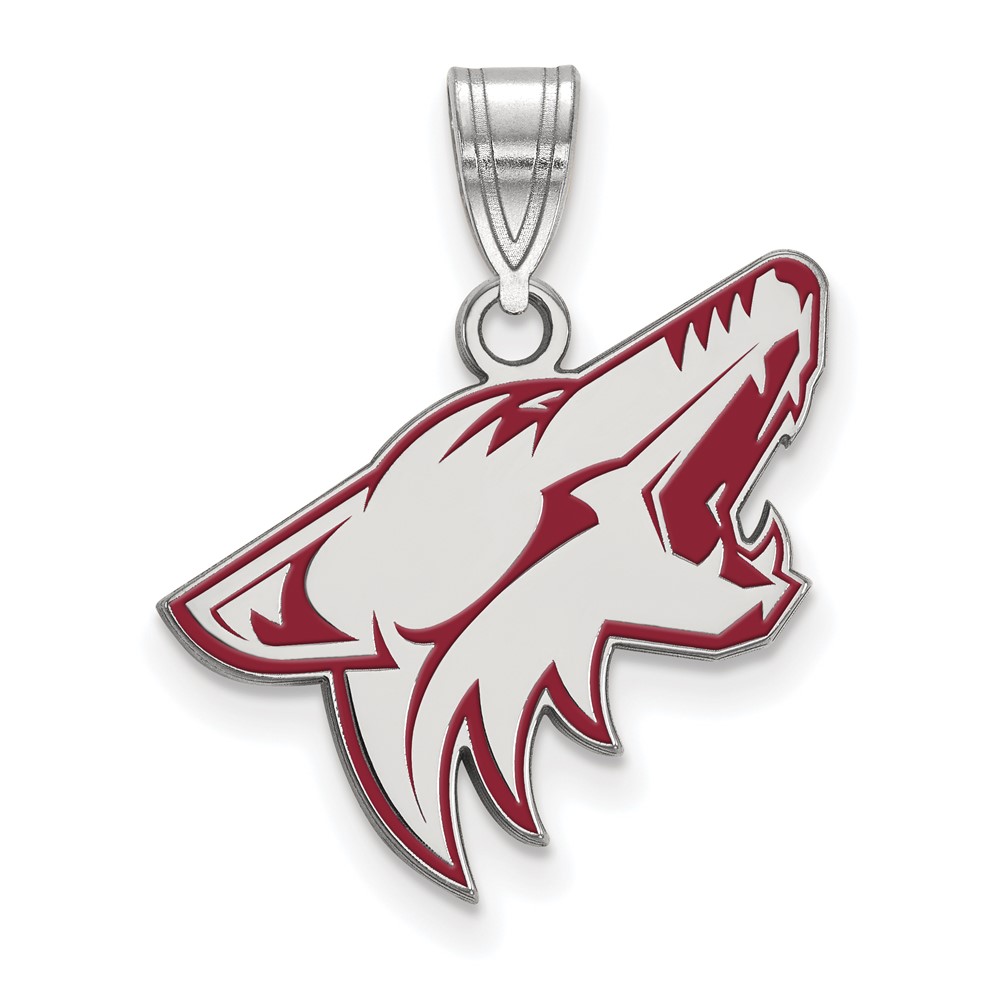 Sterling Silver NHL Arizona Coyotes LG Enamel Pendant