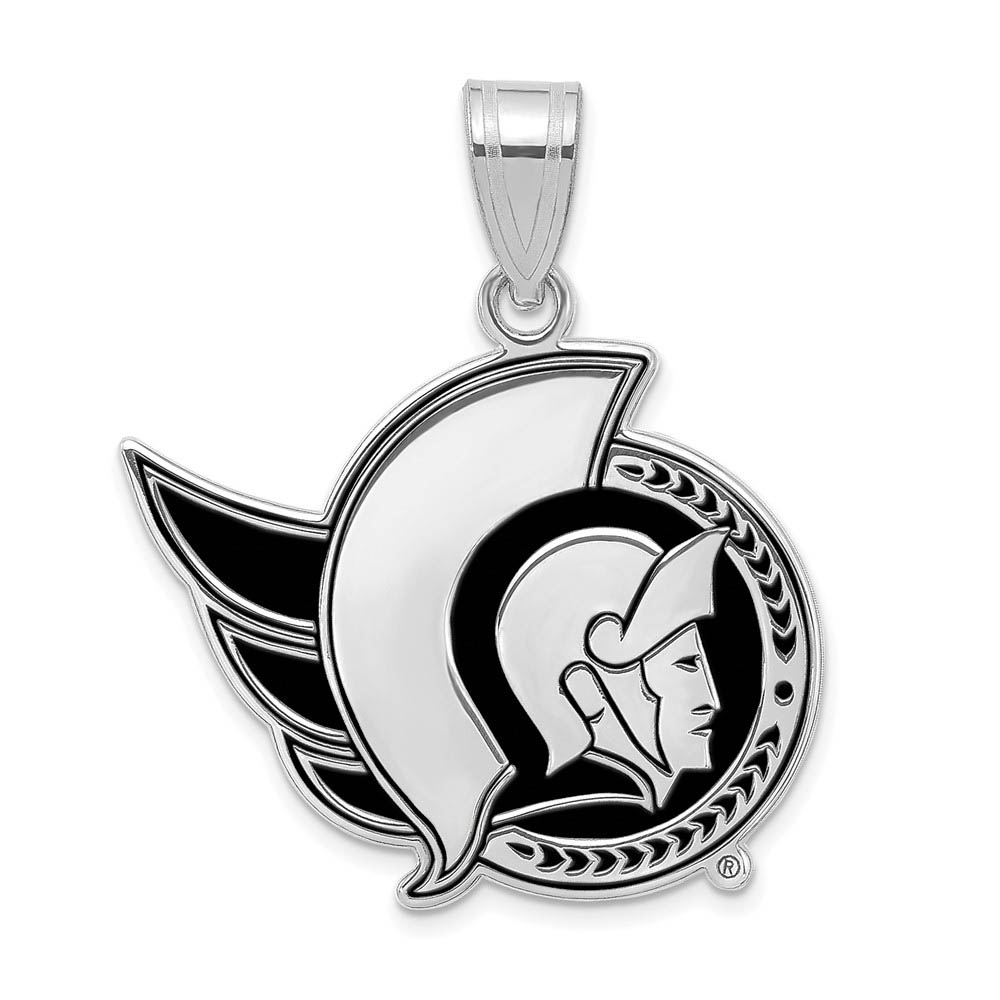 Sterling Silver NHL Ottawa Senators LG Enamel Pendant