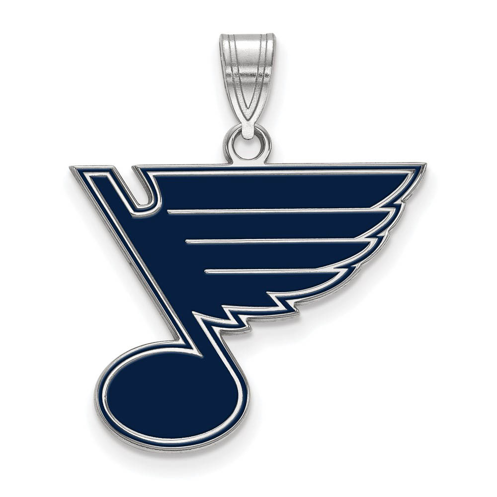 Sterling Silver NHL St. Louis Blues LG Enamel Pendant