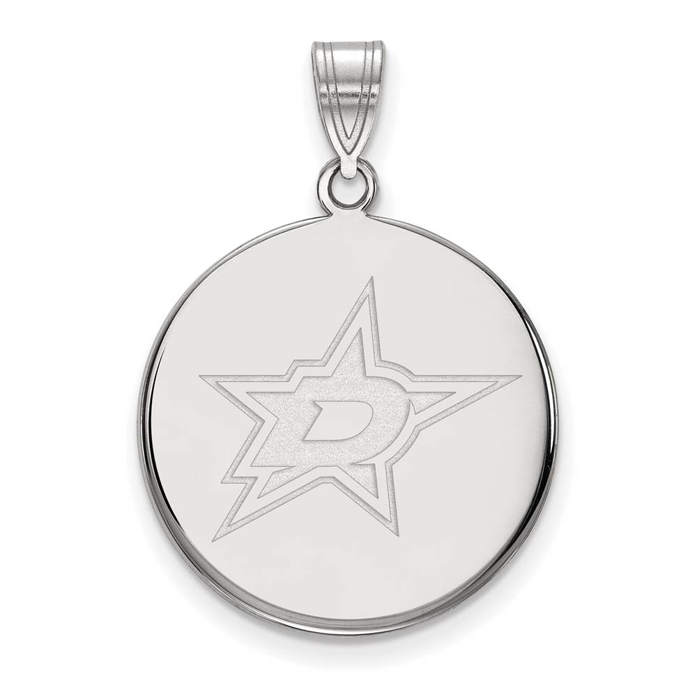 Sterling Silver NHL Dallas Stars LG Disc Pendant