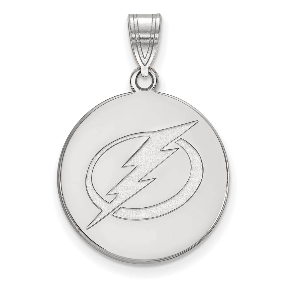 Sterling Silver NHL Tampa Bay Lightning LG Disc Pendant