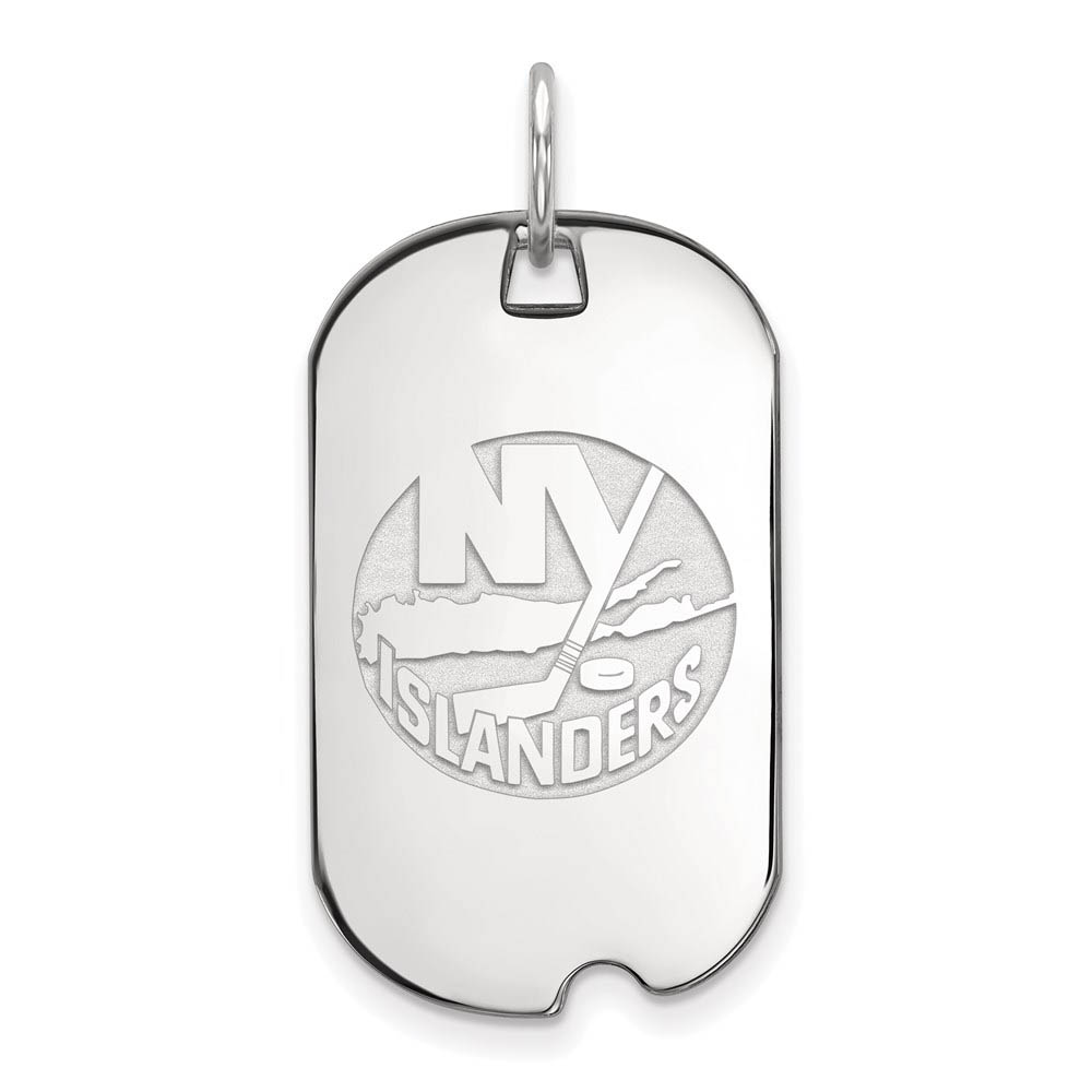 Sterling Silver NHL New York Islanders Dog Tag Pendant
