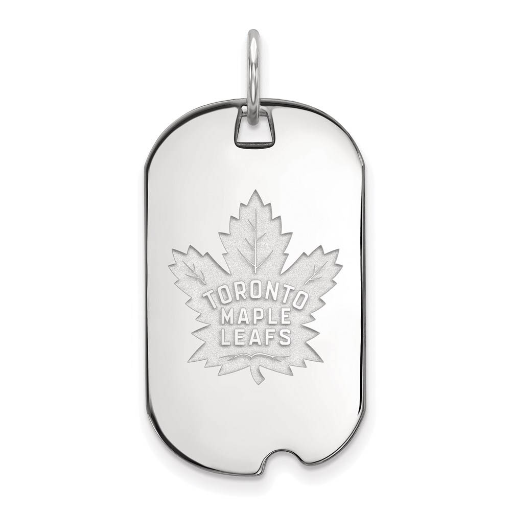 Sterling Silver NHL Toronto Maple Leafs Dog Tag Pendant