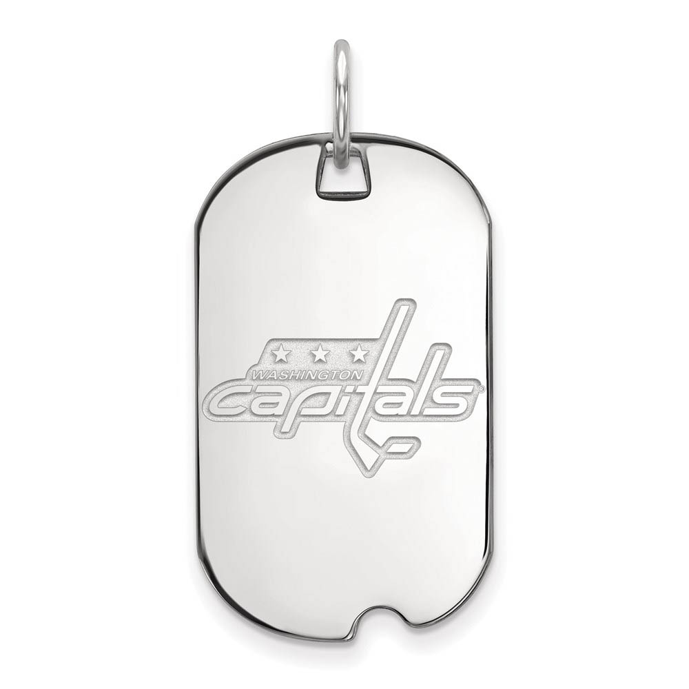 Sterling Silver NHL Washington Capitals Dog Tag Pendant