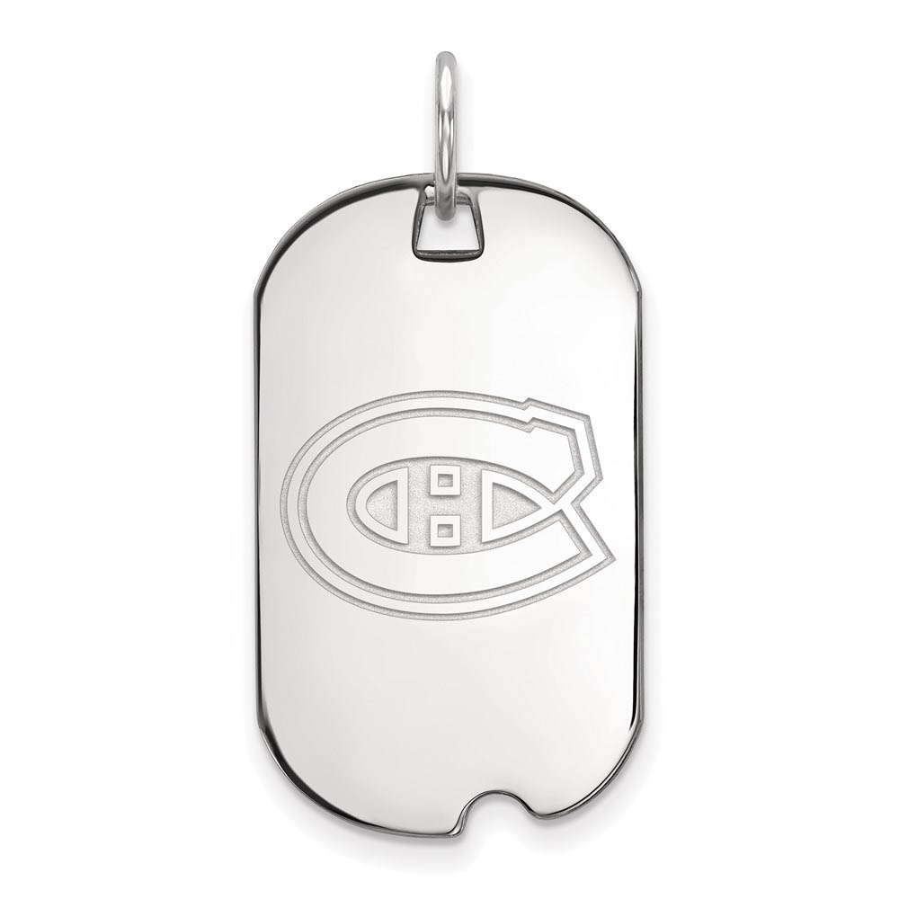 Sterling Silver NHL Montreal Canadiens Dog Tag Pendant