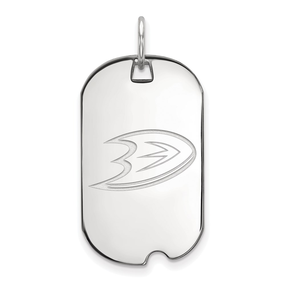 Sterling Silver NHL Anaheim Ducks Dog Tag Pendant
