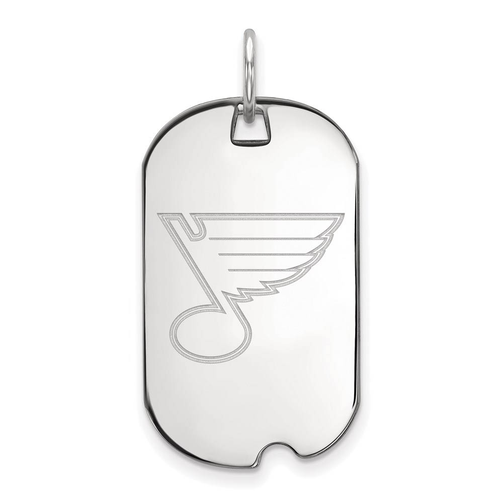 Sterling Silver NHL St. Louis Blues Dog Tag Pendant