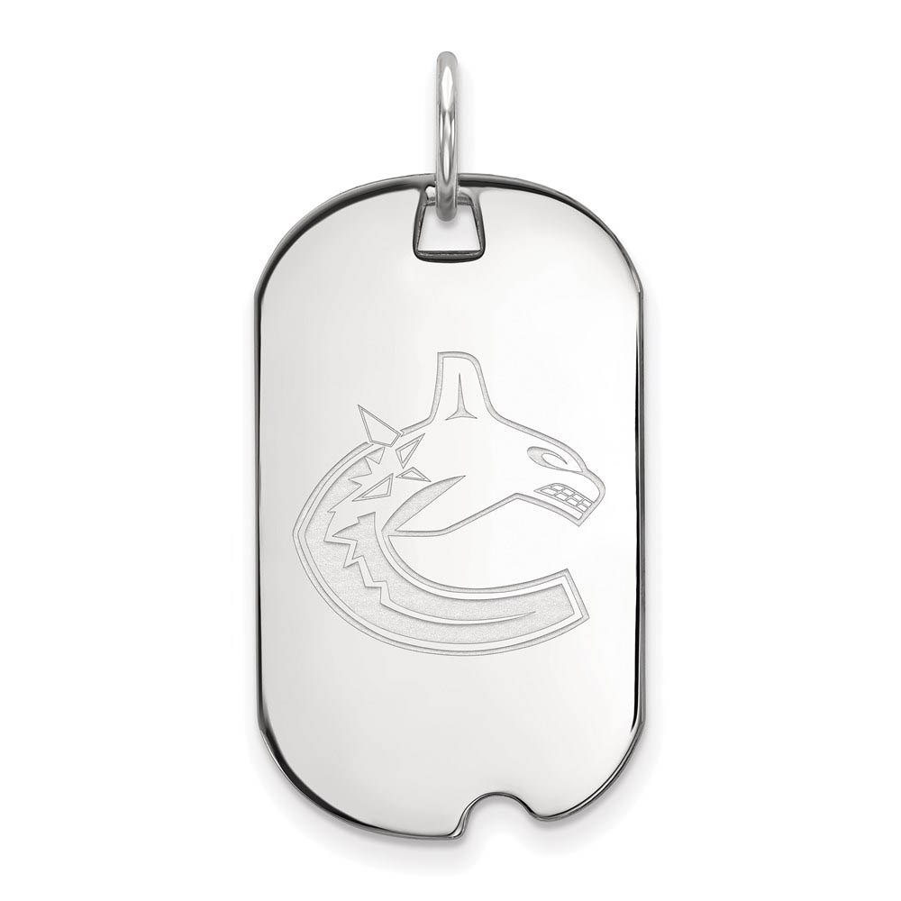 Sterling Silver NHL Vancouver Canucks Dog Tag Pendant