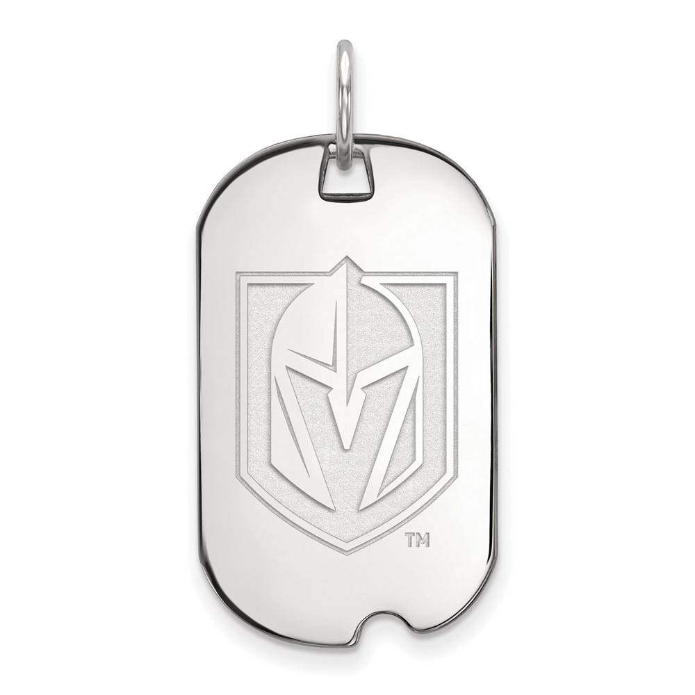 Sterling Silver NHL Vegas Golden Knights Dog Tag Pendant