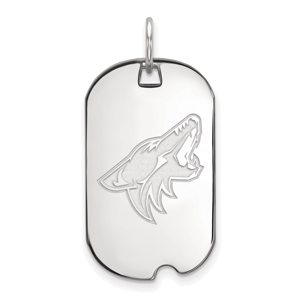 Sterling Silver NHL Arizona Coyotes Dog Tag Pendant
