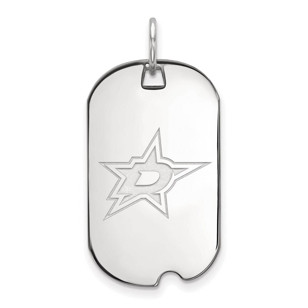 Sterling Silver NHL Dallas Stars Dog Tag Pendant
