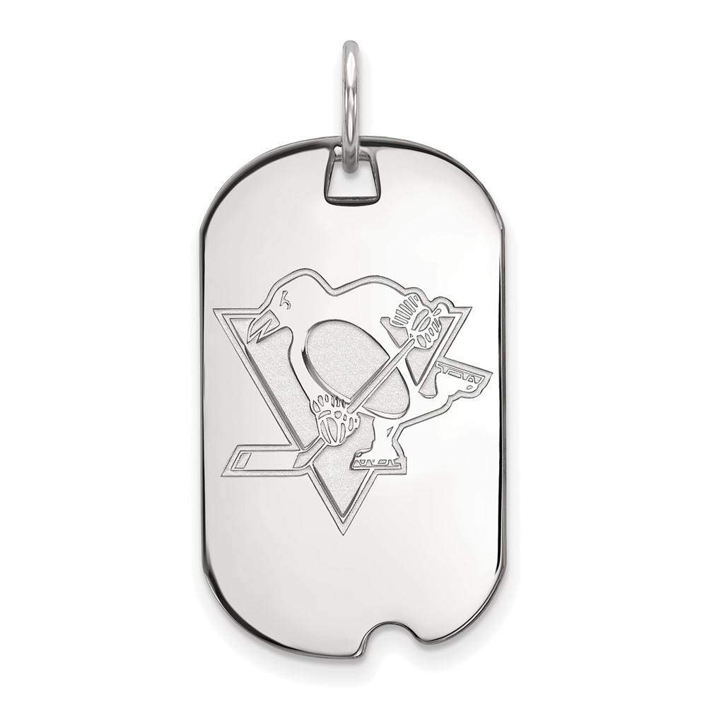 Sterling Silver NHL Pittsburgh Penguins Dog Tag Pendant