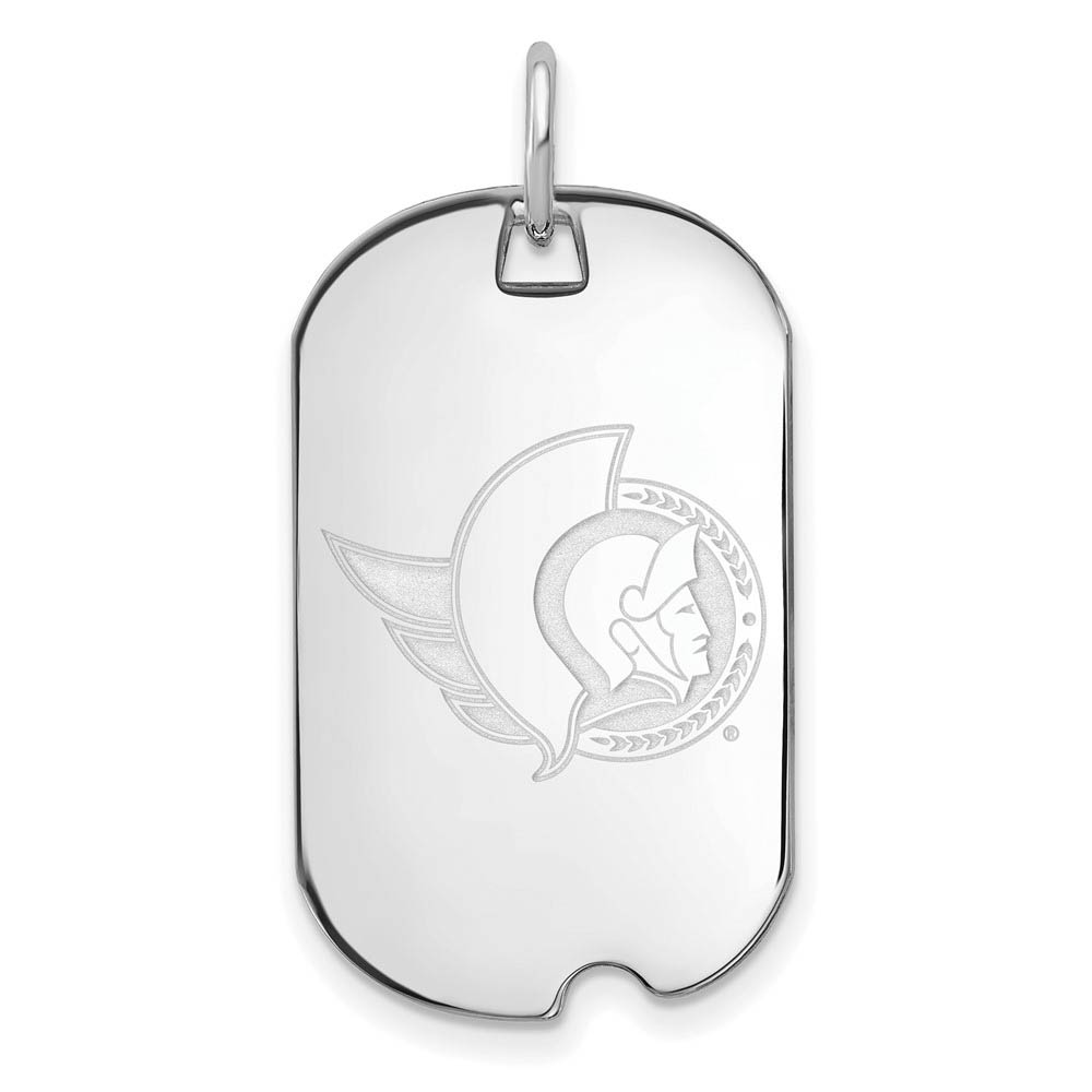 Sterling Silver NHL Ottawa Senators Dog Tag Pendant