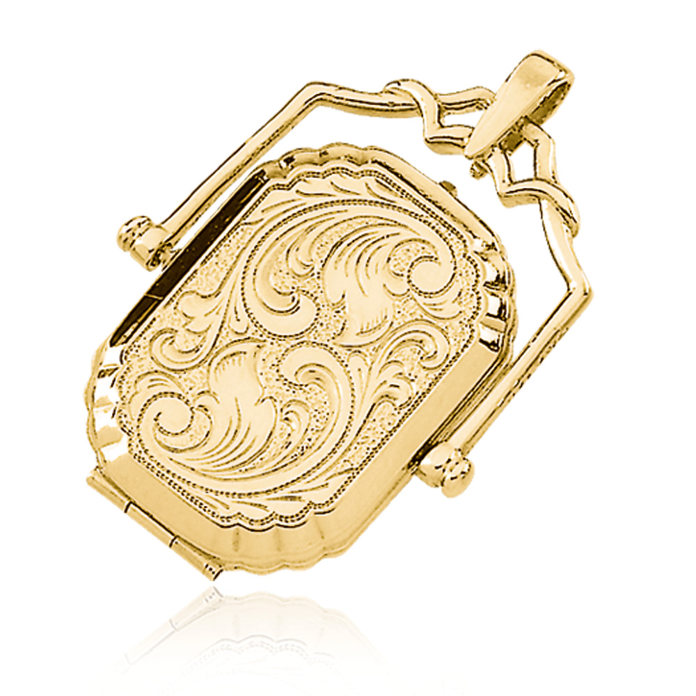 14k Yellow Gold Large Swivel Locket 14k Yellow Gold Large Swivel Locket