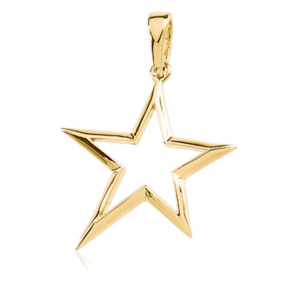 14k Yellow Gold Star Pendant