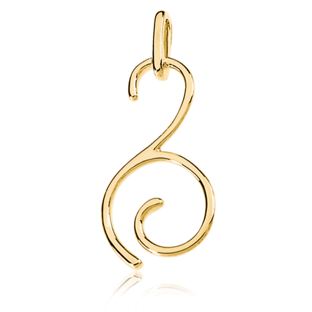 14k Yellow Gold Swirl Pendant