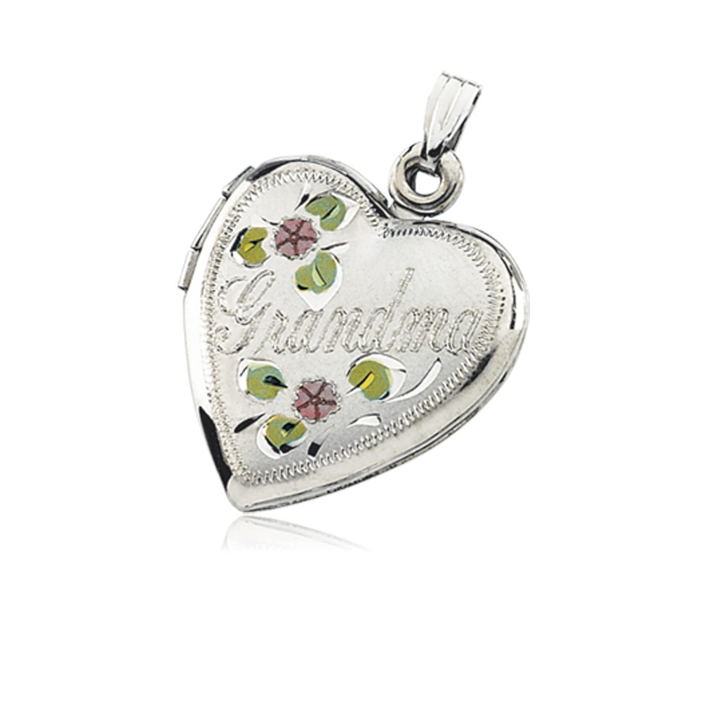 Sterling Silver Grandma Heart Locket