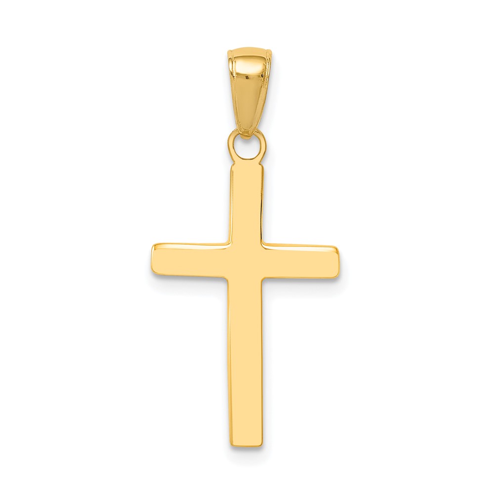 14k Yellow Gold, Polished, Latin Cross Pendant