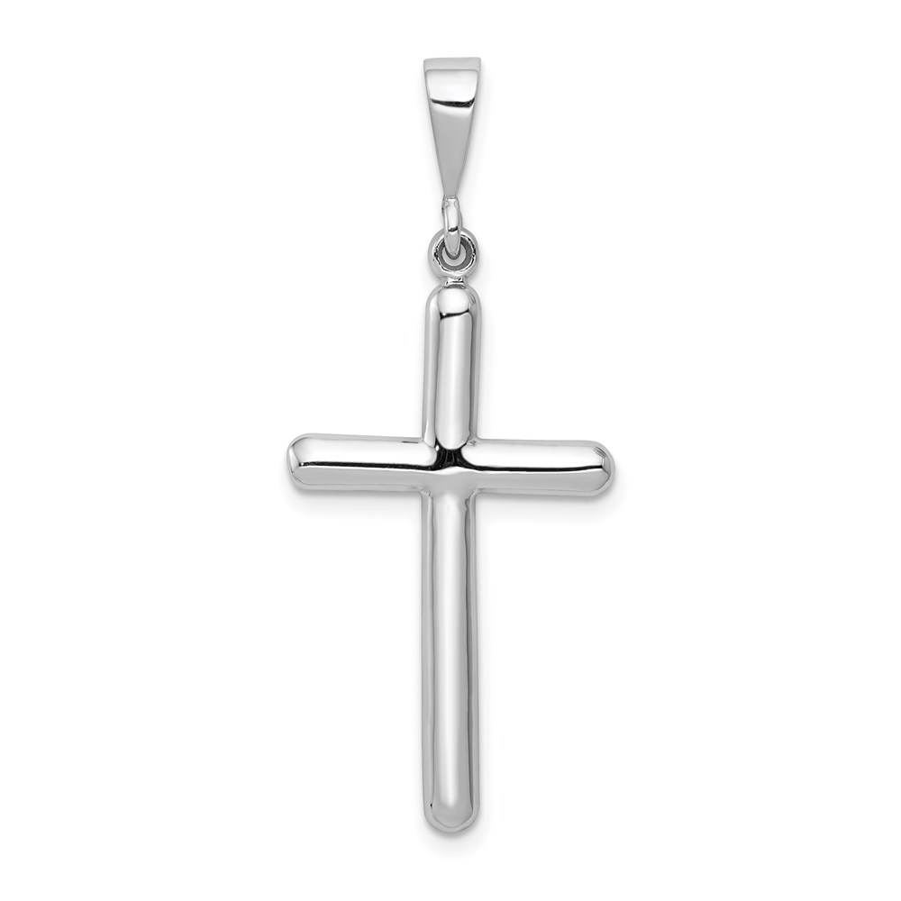 14k White Gold, Latin Cross Pendant