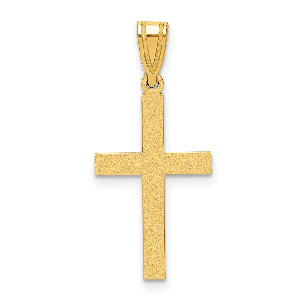 14k Yellow Gold Polished Latin Cross Pendant