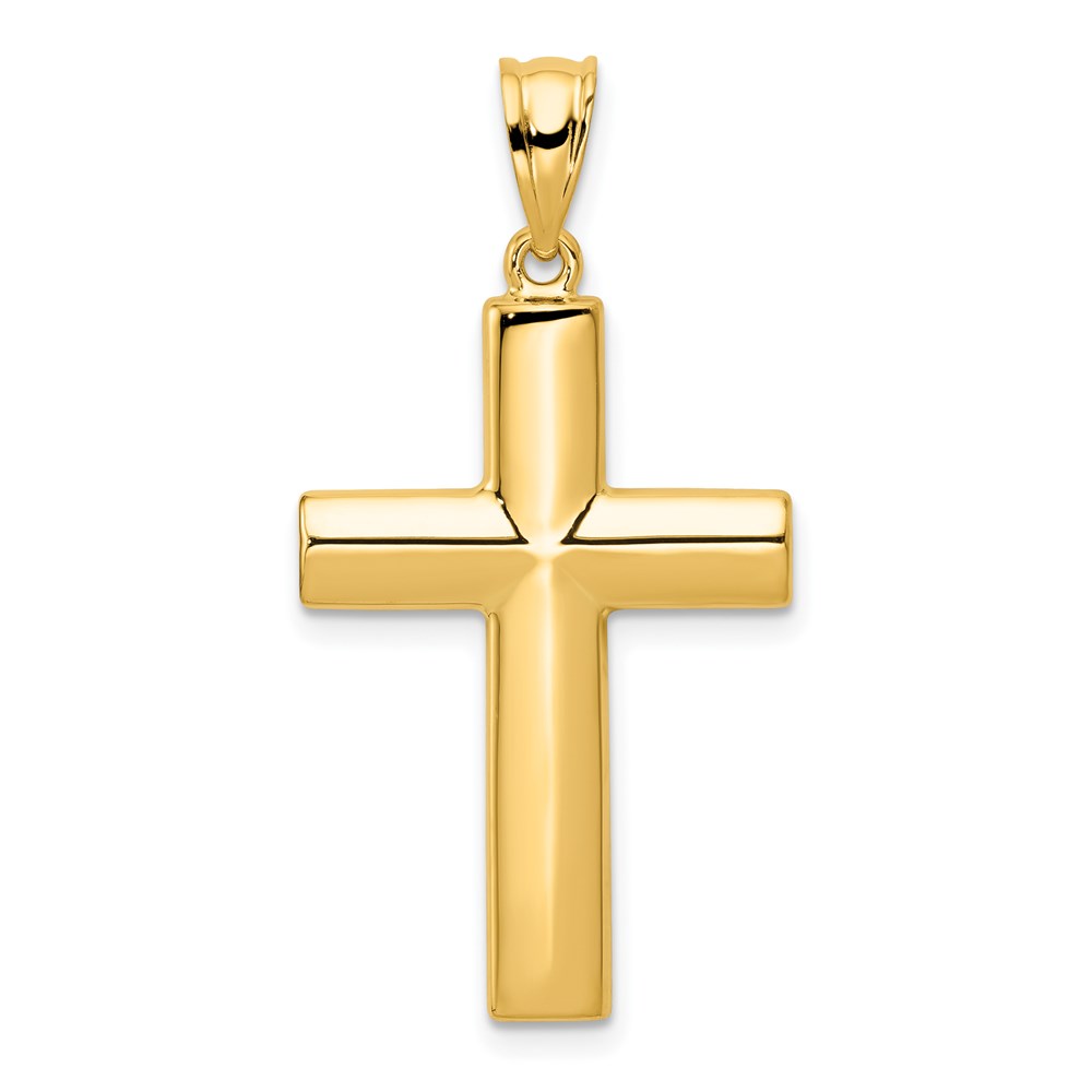 14k Yellow Gold, Hollow Cross Pendant